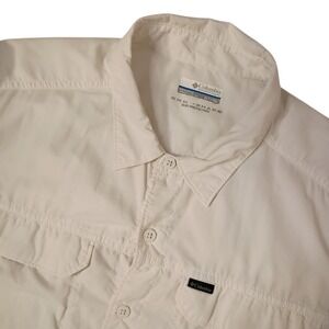 Columbia Silver Ridge 2.0 Shirt Mens XLT White UPF 50 Fishing Hiking Outdoor S/S
